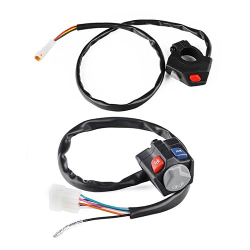 Motorrad -Lenkschalter Startknopf Elektrischer Starterhorn kompatibel mit EC Exc te Fe TX SXC -Modellen(1Set) von GearHaven