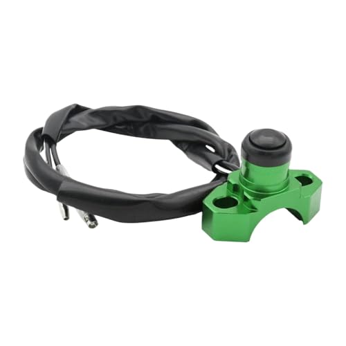 Universal Motorcycle Engine Stopp Start Kill Switch Taste kompatibel mit TC TE TX FC -Modellen CNC Billet Design(Grün) von GearHaven