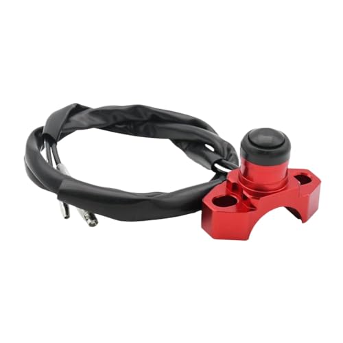 Universal Motorcycle Engine Stopp Start Kill Switch Taste kompatibel mit TC TE TX FC -Modellen CNC Billet Design(Rot) von GearHaven