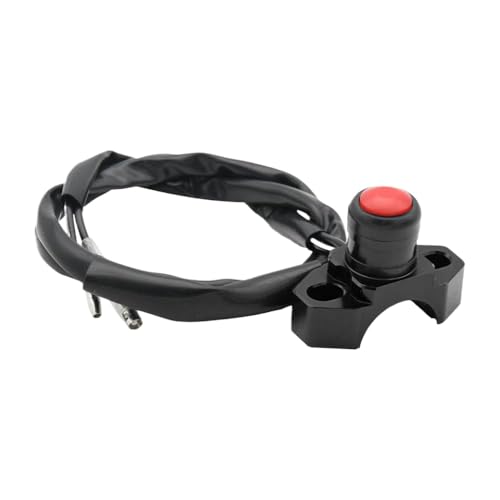 Universal Motorcycle Engine Stopp Start Kill Switch Taste kompatibel mit TC TE TX FC -Modellen CNC Billet Design(Schwarz) von GearHaven