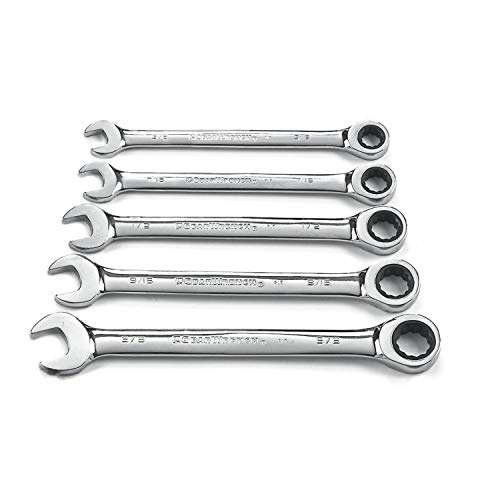 GearWrench 5 Stück 12-tlg. Ratschen-Ringmaulschlüssel-Set, SAE - 93005 von GearWrench