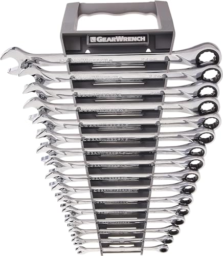 GearWrench XL-Ratschen-Kombinationsschlüssel-Set, metrisch, 16-teilig, 12-kant, 85099 von GearWrench