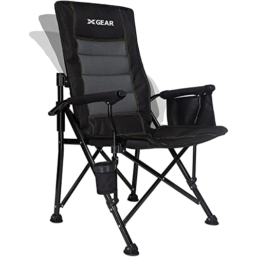 XGEAR Stuhl mit verstellbarer Rückenlehne, Schwarz von XGEAR