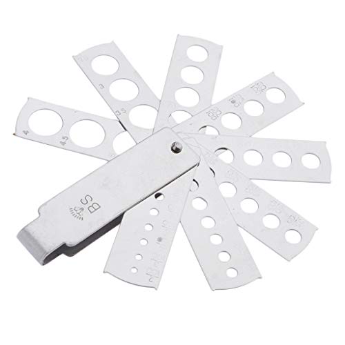 1 Set Aluminium-Faltfächerform-Größenlehre, 8 Fächer von Geardeangloow