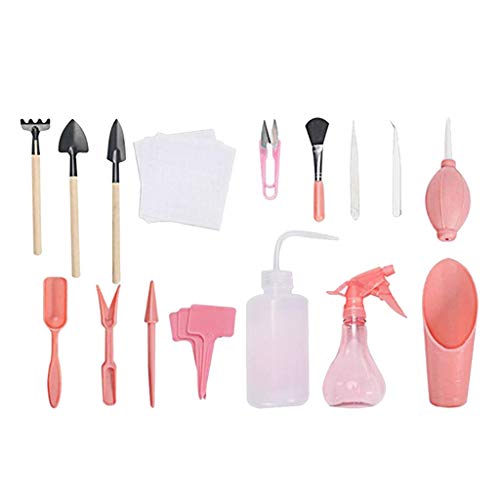 1 Set Sukkulenten Werkzeug Mini Garten Set Bonsai Pflanze Kits 16 Stück Rosa von Geardeangloow