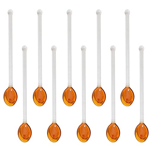 10 x Glas-Teelöffel, spülmaschinenfest, Rührlöffel zum Rühren von Kaffee-Bar, Braun von Geardeangloow