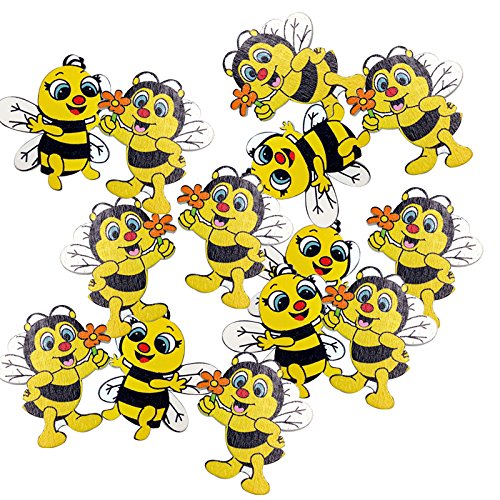 20 Stück Holzformen Bienenverzierungen für Scrapbooking Handwerk von Geardeangloow
