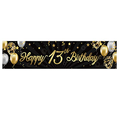 Banner Geburtstagsfeier Hängende Wimpelkette Home Hintergrund Dekoration Girlande Party Dekor, 13 Jahre alt, Stil 01 Banner Geburtstagsfeier Hängende Wimpelkette Home Hintergrund Dekoration Girlande Party Dekor, 13 Jahre alt, Stil 01 von Geardeangloow