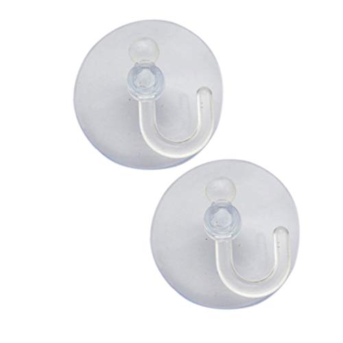 Geardeangloow 10 Stück Badezimmer Küche Wand Transparent Starke Saugnapf Haken Ring Aufhänger Vakuum Sauger Transparent Sauger 4cm von Geardeangloow