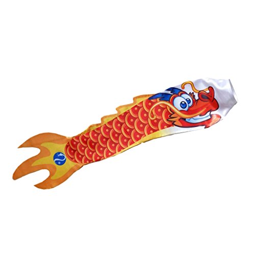 Geardeangloow Kreative Drachenflagge Outdoor Windsack Karpfen Streamer hängende Dekoration rot Geardeangloow Kreative Drachenflagge Outdoor Windsack Karpfen Streamer hängende Dekoration rot von Geardeangloow