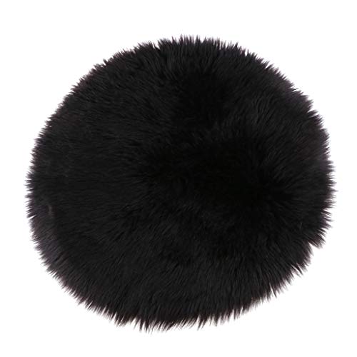Geardeangloow Kunstfell Sitzkissen Polster Kunstschaffell Matte Schwarz 33cm Geardeangloow Kunstfell Sitzkissen Polster Kunstschaffell Matte Schwarz 33cm von Geardeangloow
