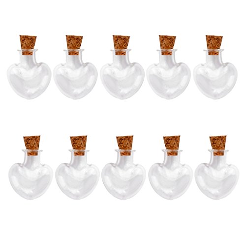 Geardeangloow Mini Glasflasche Herz Gläser Ampullen Wunschflaschen Notiz Kork 10 Stück transparent Herz Geardeangloow Mini Glasflasche Herz Gläser Ampullen Wunschflaschen Notiz Kork 10 Stück transparent Herz von Geardeangloow