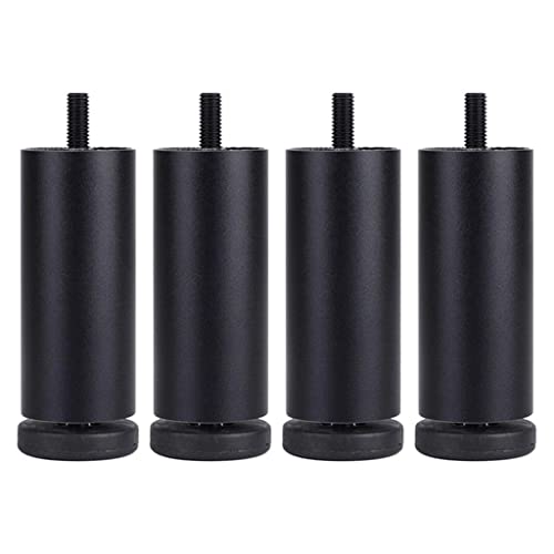 Geardeangloow Möbelbeine aus Aluminiumlegierung, für Sofa, Couch, Tisch, Schrank, TV-Ständer, Schwarz, 18 cm, 4 Stück von Geardeangloow