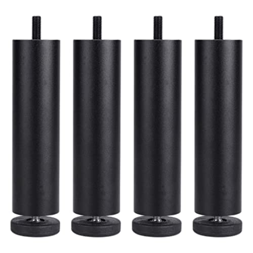 Geardeangloow Möbelbeine aus Aluminiumlegierung, für Sofa, Couch, Tisch, Schrank, TV-Ständer, Schwarz, 20 cm, 4 Stück von Geardeangloow