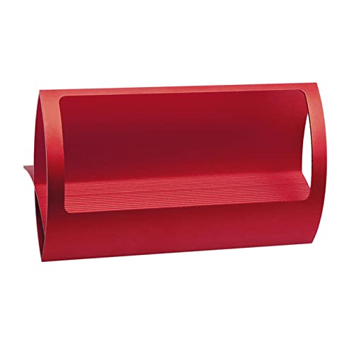 Geardeangloow Stilvolle Visitenkartenhalter aus Aluminiumlegierung, Q-Form, für Messen, Rot von Geardeangloow