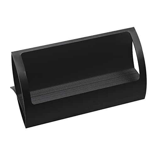 Geardeangloow Stilvoller Visitenkartenhalter aus Aluminiumlegierung, Q-Form, für Messen, Schwarz von Geardeangloow