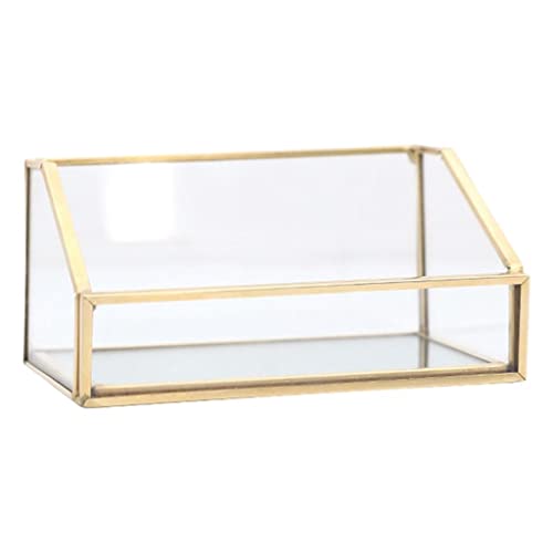 Geardeangloow Visitenkartenhalter für den Schreibtisch, 11 x 6,5 x 6,5 cm, trapezförmig von Geardeangloow
