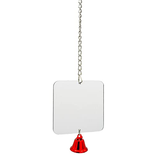Geardeangloow Vogelkäfig-Spiegel, hängende Glocke, bruchsicher, für Kanarienvögel, Nymphensittiche, 8,8 x 8,8 cm, quadratisch Geardeangloow Vogelkäfig-Spiegel, hängende Glocke, bruchsicher, für Kanarienvögel, Nymphensittiche, 8,8 x 8,8 cm, quadratisch von Geardeangloow