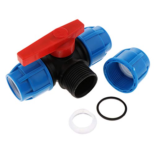 PE Quick Connect Luftdruckschlauch-T-Verbindungsstück, 32 mm, Kunststoffkern, Blau von Geardeangloow