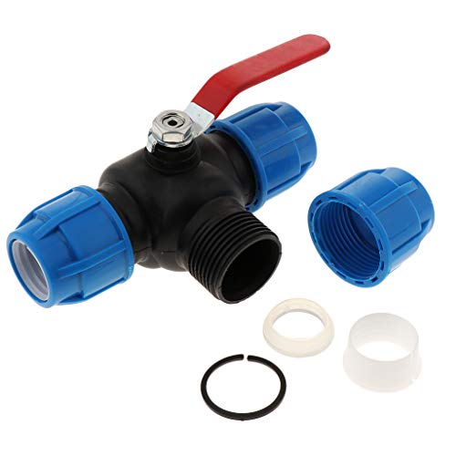 PE Quick Connect Luftdruckschlauch-T-Verbindungsstück, 32 mm, Stahlkern, Blau von Geardeangloow
