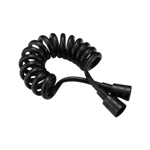 Teleskop-Duschschlauch, Badezimmer, Feder, elastisch, Sanitär-WC-Sprüher für Zuhause, Hotel, Schlafsaal, Duschraum, 2 m, Schwarz Teleskop-Duschschlauch, Badezimmer, Feder, elastisch, Sanitär-WC-Sprüher für Zuhause, Hotel, Schlafsaal, Duschraum, 2 m, Schwarz von Geardeangloow