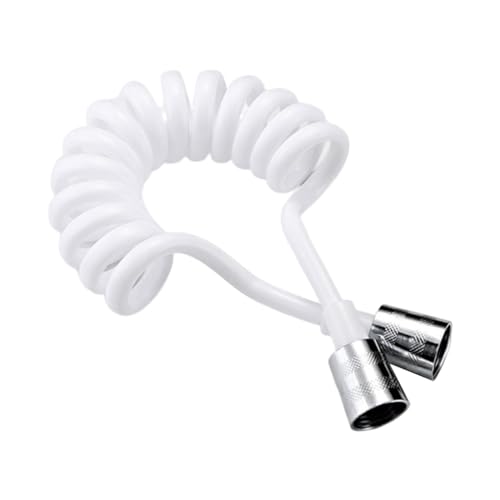 Teleskop-Duschschlauch, Badezimmer, elastischer WC-Sprüher, auslaufsicher, für Hotel, Schlafsaal, Duschraum, 1,5 m, Weiß Teleskop-Duschschlauch, Badezimmer, elastischer WC-Sprüher, auslaufsicher, für Hotel, Schlafsaal, Duschraum, 1,5 m, Weiß von Geardeangloow