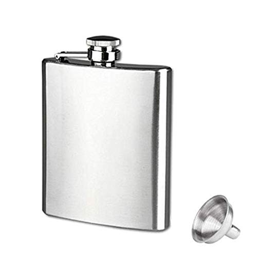 Tragbarer Mini-Flachmann aus Edelstahl, mit Trichter, 530 ml von Geardeangloow