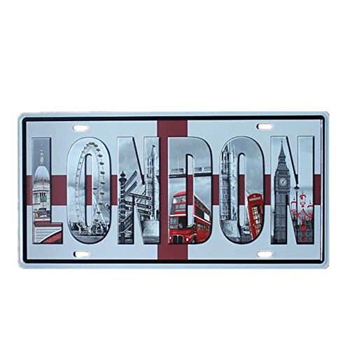 Vintage Metall-Blechschild Wanddekor Kunst Poster Blatt Cafe Bar London Nummernschild 31 Vintage Metall-Blechschild Wanddekor Kunst Poster Blatt Cafe Bar London Nummernschild 31 von Geardeangloow