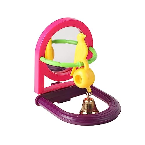 Vogelkäfig Spiegel Spielspielzeug Vogelkäfig Sitzstangen für Wellensittiche Sittiche Nymphensittiche Rot Lila Vogelkäfig Spiegel Spielspielzeug Vogelkäfig Sitzstangen für Wellensittiche Sittiche Nymphensittiche Rot Lila von Geardeangloow
