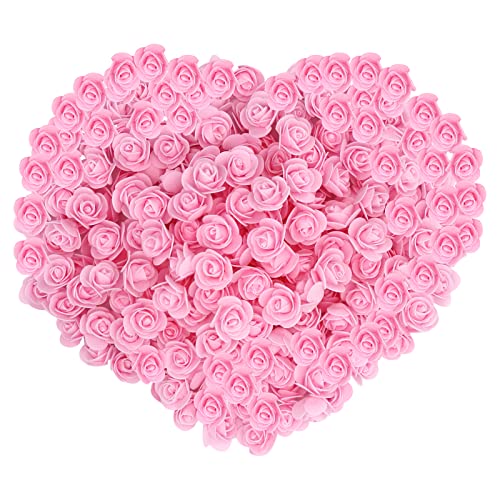 Gearific 200 Stück künstliche Mini-Blumen-Rosenköpfe, Schaum-künstliche Rose für Heimwerker-Handwerk, Hochzeit, Party, Valentinstag, Festival, Heimdekoration (Rosa) von Gearific