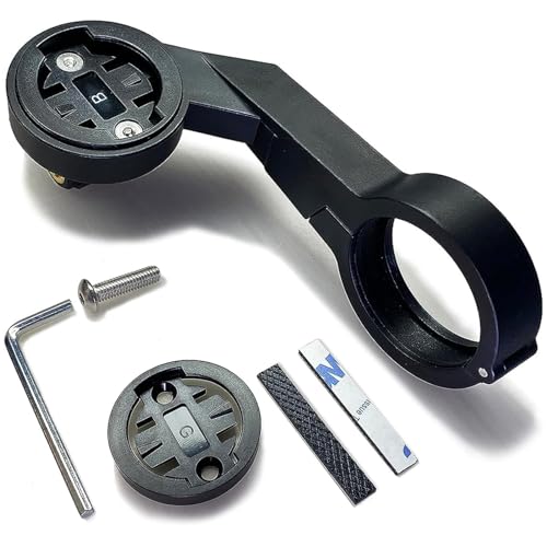 GEARMAX Fahrradcomputer Halterung für Garmin Bryton,Fahrrad Halterung Out Front,Lenkerhalterung Combo Vorbauhalterung für Gopro Kamera und Taschenlampe von Gearmax