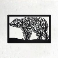 Bär Baum Metallschild | Metall Wand Kunst Wanddeko Liebhaber Geschenk Dekor von GearwagMetalArt