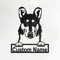 Benutzerdefinierte Glatt Collie Hund Metallwandkunst, Personalisierte Namensschild Dekoration Für Zimmer, Wohnkultur, Benutzerdefinierte von GearwagMetalArt