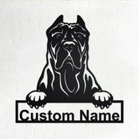 Benutzerdefinierte Presa Canario Hund Metallwandkunst, Personalisierte Namensschild Dekoration Für Zimmer, Wohnkultur, Benutzerdefinierter von GearwagMetalArt