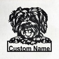 Benutzerdefinierte Schnoodle Hund Metall Wandkunst, Personalisierte Name Zeichen Dekoration Für Zimmer, Wohnkultur, Benutzerdefinierte Hund von GearwagMetalArt