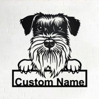 Benutzerdefinierte Standard Schnauzer Hund Metall Wandkunst, Personalisierte Namensschild Dekoration Für Zimmer, Wohnkultur von GearwagMetalArt