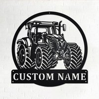 Benutzerdefinierte Traktor Metall Wandkunst, Personalisierte Farm Namen Schild Dekoration Für Zimmer, Wohnkultur, Benutzerdefinierte von GearwagMetalArt