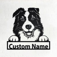 Blechschild Border Collie | Collie-Metallwand-Kunst Hund Hundeliebhaber Geschenk Border-Collie Benutzerdefinierte Blechschild Border Collie | Collie-Metallwand-Kunst Hund Hundeliebhaber Geschenk Border-Collie Benutzerdefinierte von GearwagMetalArt