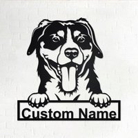 Entlebucher Berg Blechschild | Metall Wand Kunst Hund Dekor Spezialanfertigung Sennenhund von GearwagMetalArt