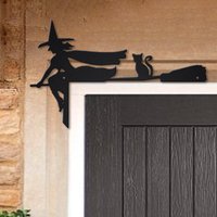 Halloween Hexe Tür Ecke Blechschild | Metall Wand Kunst Hexenbaum-Metallwanddekor Dekor von GearwagMetalArt