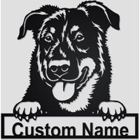 Personalisierte Beauceron Hund Metallschild | Metall Wandkunst Hundeliebhaber Geschenk von GearwagMetalArt