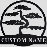 Personalisierte Bonsai-Baum-Metallwand-Dekor | Bonsai-Baum-Metallwand-Kunst Bonsai Baum Metall Schild Bonsai-Baum-Liebhaber Geschenk Für von GearwagMetalArt