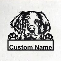 Personalisierte Brittany Spaniel-Metallschild | Spaniel Metallwandkunst Blechschild Hund Hundeliebhaber Geschenk Benutzerdefinierte von GearwagMetalArt