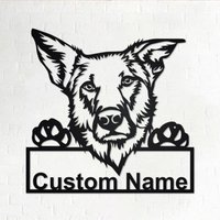 Personalisierte Chinook Metallschild | Metall Wand Kunst Wanddeko Benutzerdefinierte Personalisierter Hund Hundeliebhaber von GearwagMetalArt