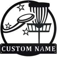 Disc Golf Metallschild Personalisiert | Metallwandkunst Metall Wanddekor Liebhaber Geschenk Disc-Golf von GearwagMetalArt