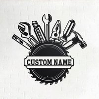 Personalisierte Handyman Metallschild | Metall Wandkunst Wanddeko Geschenk Custom Heimwerker von GearwagMetalArt