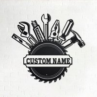 Personalisierte Handwerker Metall Zeichen | Handyman Wand Kunst Wanddekor Geschenk Individuell von GearwagMetalArt