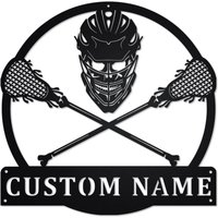 Personalisierte Lacrosse Metallschild | Metallwandkunst Metallwanddekor Lacrosse-Liebhaber-Geschenk Benutzerdefinierte von GearwagMetalArt