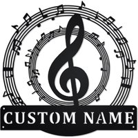 Personalisierte Musiknoten Metallschild | Musiklehrer-Metallwand-Kunst Metallwanddekor Musiklehrer Geschenk Individuelle Musiklehrerin von GearwagMetalArt
