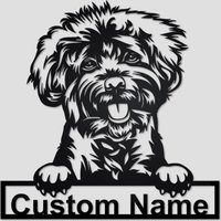 Personalisiertes Labradoodle Metallschild | Metallwandkunst Blechschild Hund Labradorit Geschenk Hundeliebhaber Geschenke von GearwagMetalArt